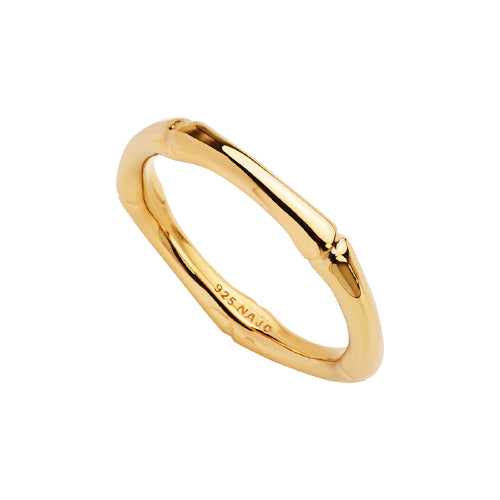 Gold plated bamboo ring
