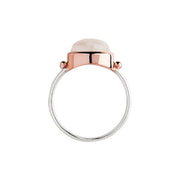 Moonstone rose gold ring