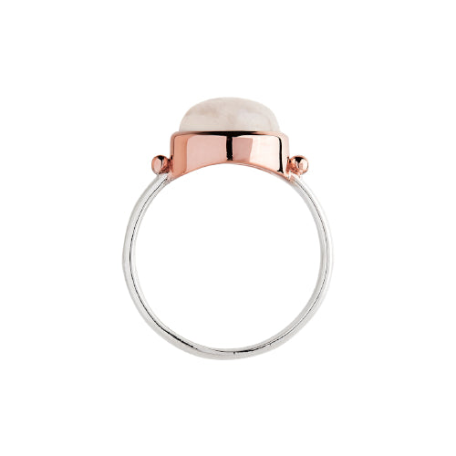 Moonstone rose gold ring