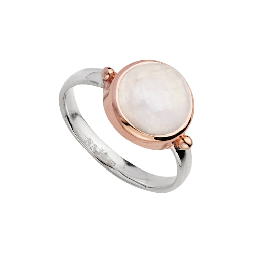 Moonstone rose gold ring