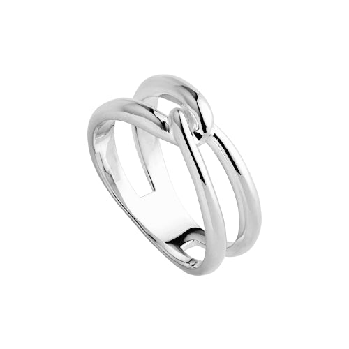 Silver intertwined ring