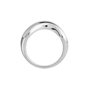 Silver tapered wave ring