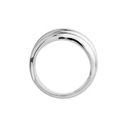 Silver double band ring