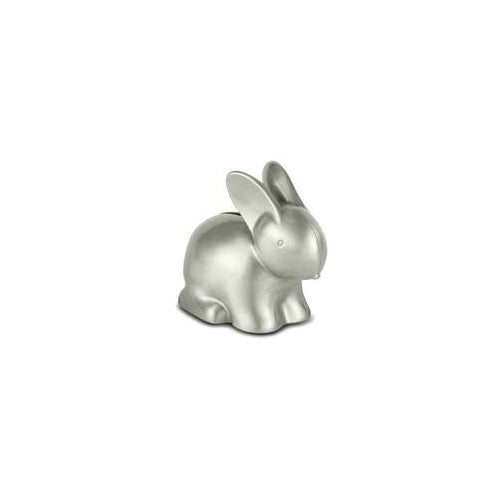 Pewter finish Rabbit bank.