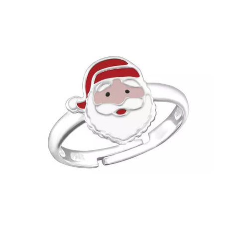 Sterling silver Santa ring