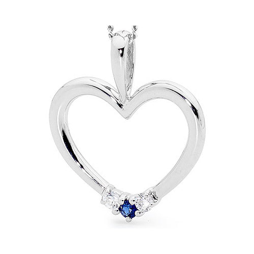 Sterling silver Sapphire Cz pendant