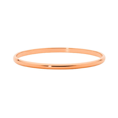 Steel & rose gold plated bangle