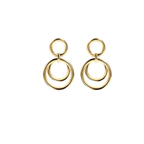 Bronzallure double circle drop earring