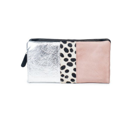 Lusca purse Dusky Pink/Spot/Silver