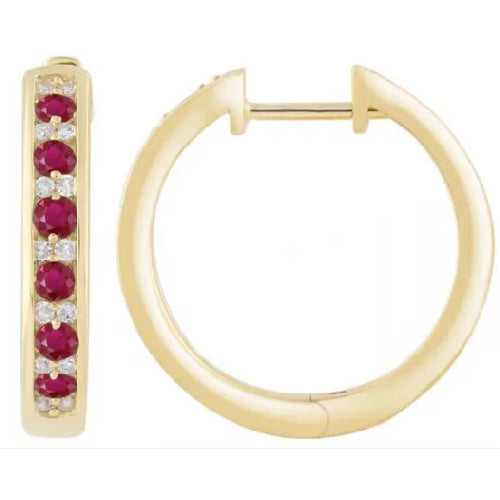 9ct Ruby Diamond earrings