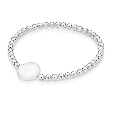 Sterling silver pearl bracelet`