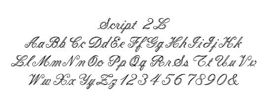 Engraving styles for children's cutlery