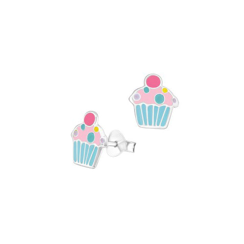 Sterling silver cupcake studs