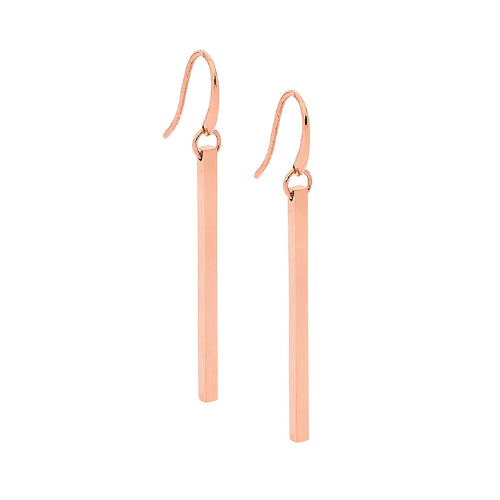 Stainless steel drop earrings