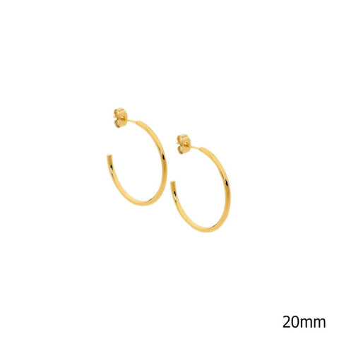 Stainless steel hoop earrings