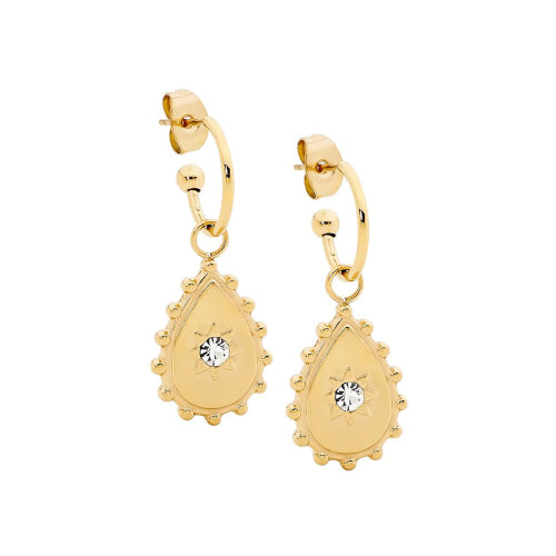 Stainless steel drop earrings