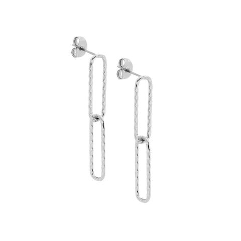 Stainless steel drop earrings