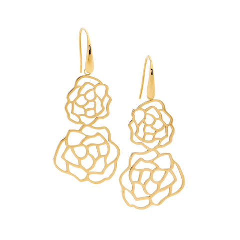 Gold plated stainless steel earrings