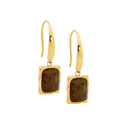 Steel & gold plated earrings
