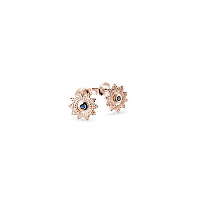 Sterling silver rose gold studs