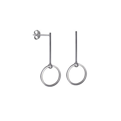 Sterling silver circle earrings
