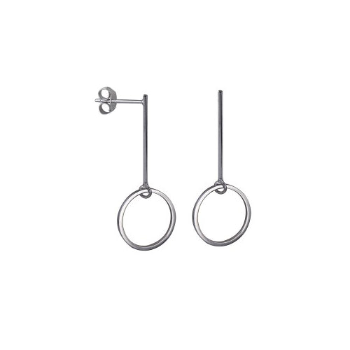 Sterling silver circle earrings