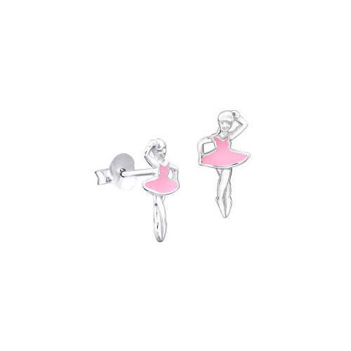 Sterling silver ballet earrings