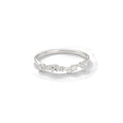 Sterling silver white topaz ring
