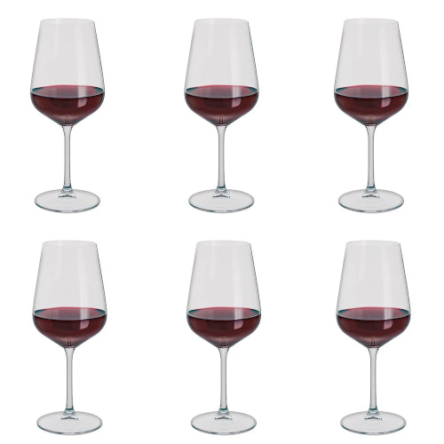 Red wine glasses