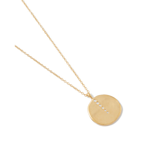 Sun Lines Coin Necklace