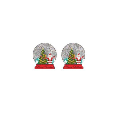 Yule globe earrings