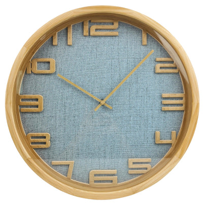 Modern clock blue & natural