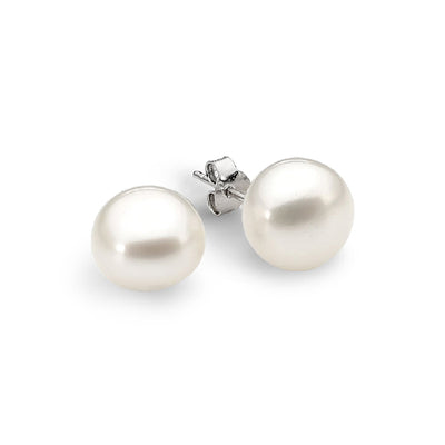 Sterling silver pearl studs